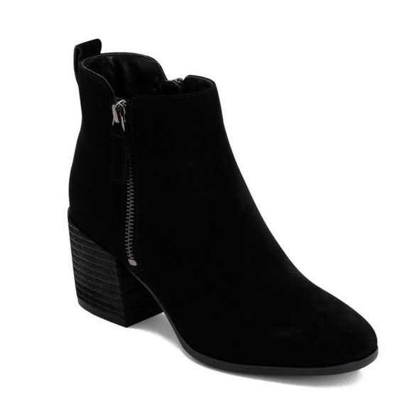 blondo black suede booties